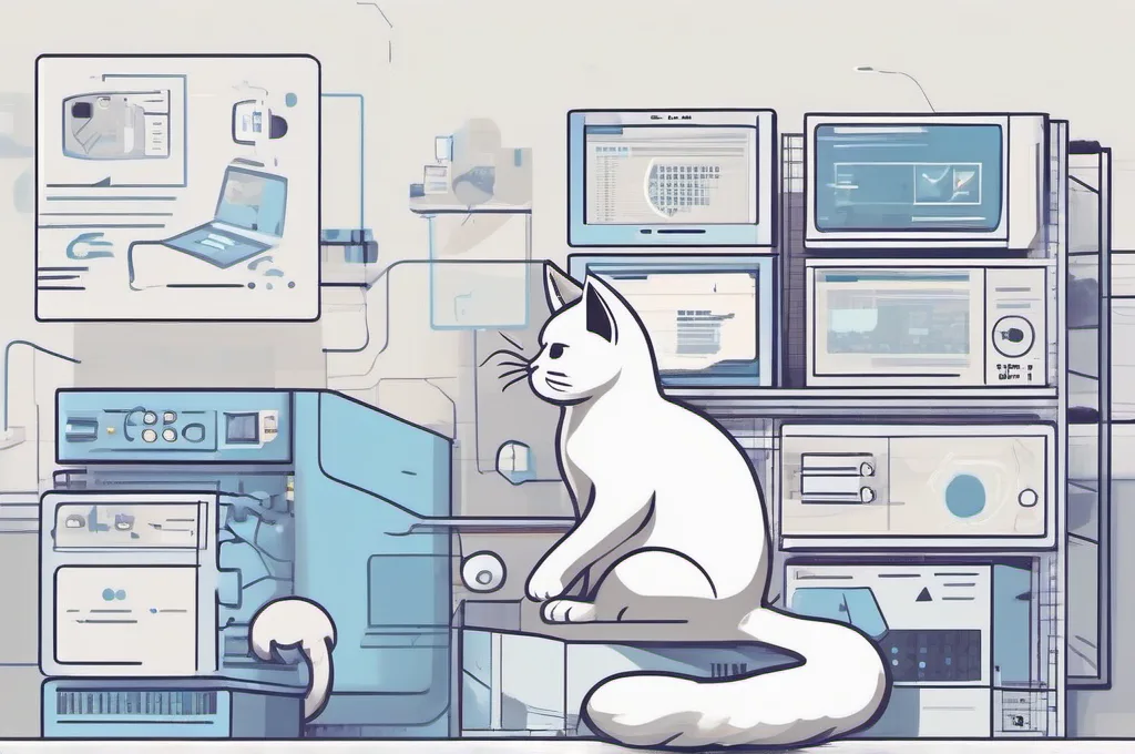 Cats interacting with tech equipment (monitors, servers, coding interfaces) in minimalist wireframe environments.: Top 5 Cloud Platforms for Cost-Effective Multi-Region Web Hosting
